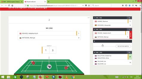 live streaming score badminton